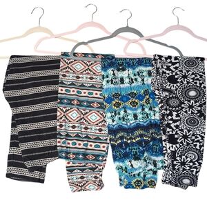 Women's Patterned Leggings - Multicolor